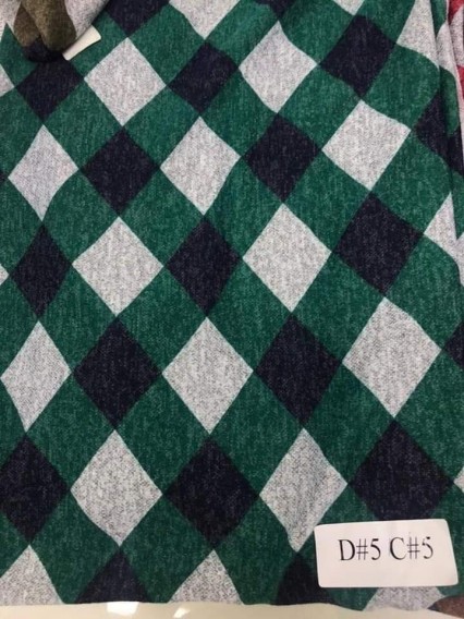 Ангора софт клетка зеленая 