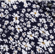 Штапель принт Ромашки